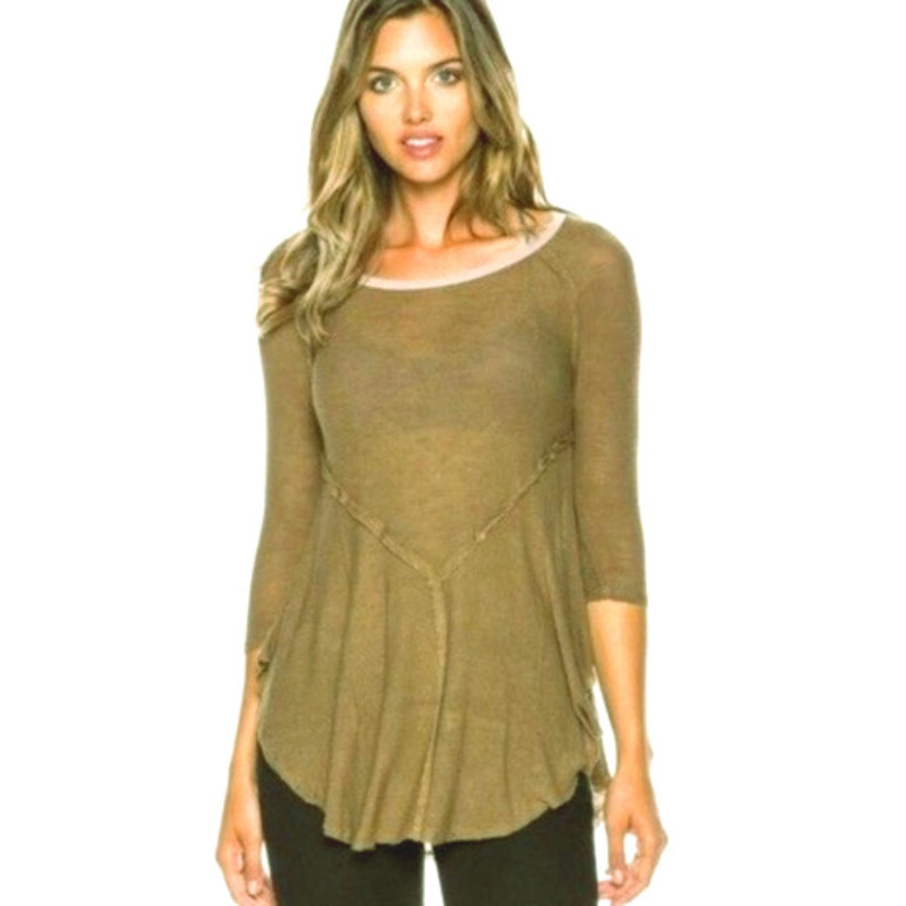 Free People Intimately khaki colored weekend T